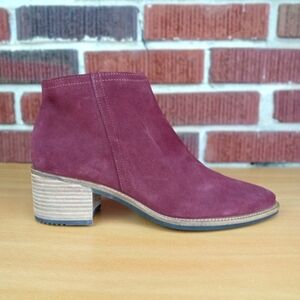NWT ECCO 'Sartorelle' Shape 35 Hydromax Water Resistant Suede Ankle Boot in Wine